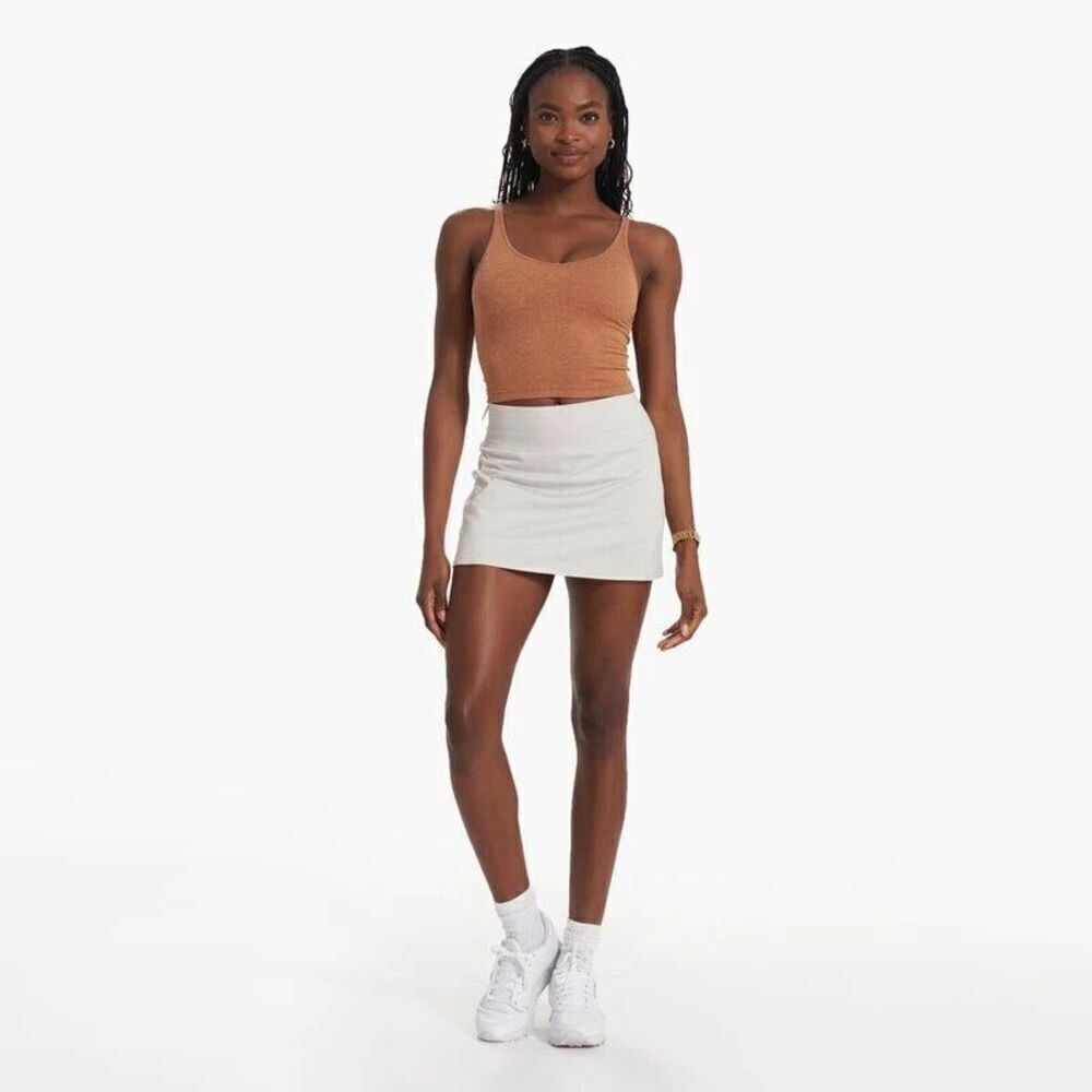 Vuori  Women’s Halo Performance Skirt Salt Heather Lined DreamKnit NEW XL